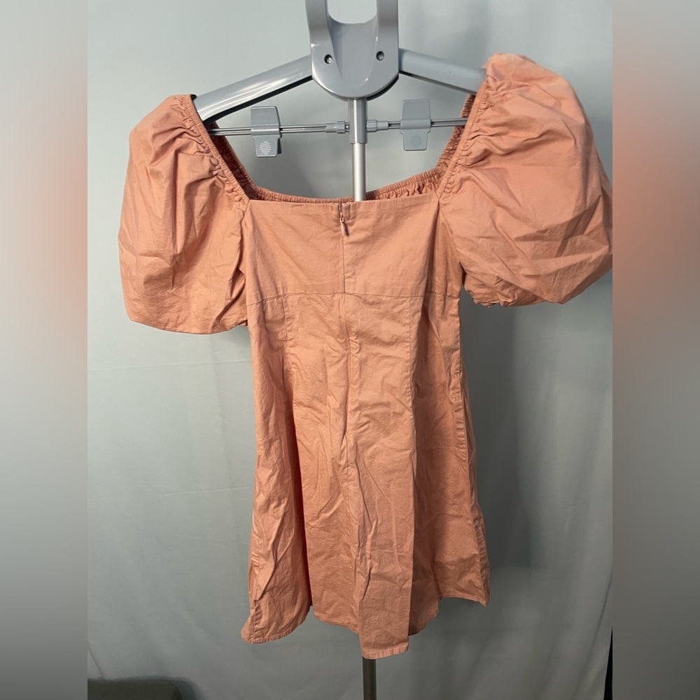 Forever 21 Poplin Puff Sleeves Pink Dress Size small - Picture 4 of 11